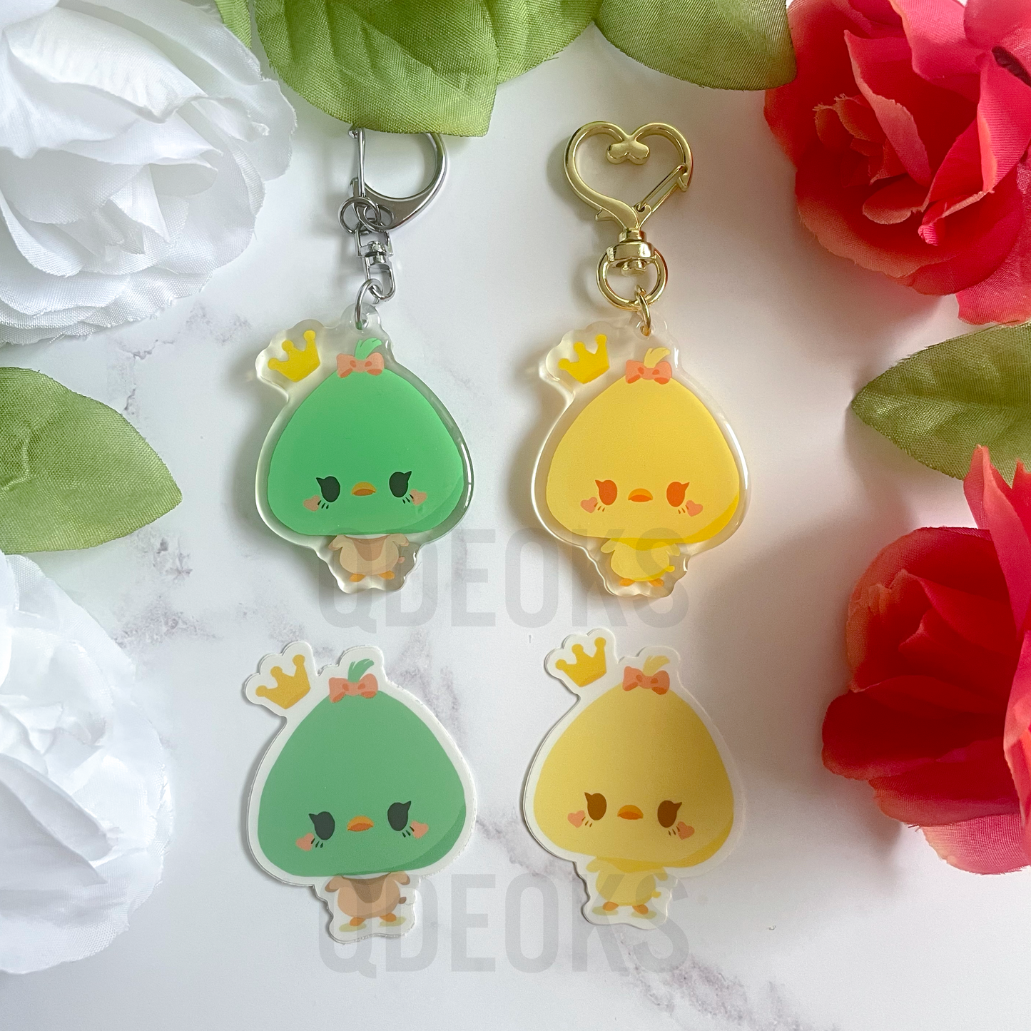 Green or Yellow Duck | Acrylic Charm or Sticker