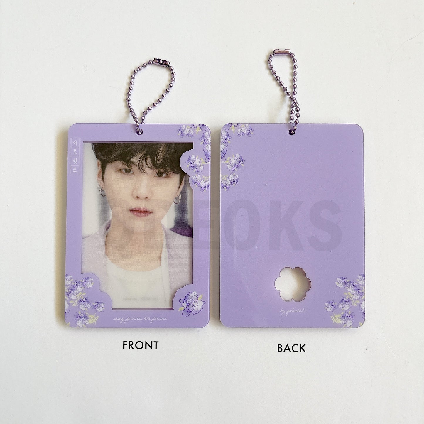 Army Forever, BTS Forever 아포방포 Acrylic Photocard Holder | Purple or White