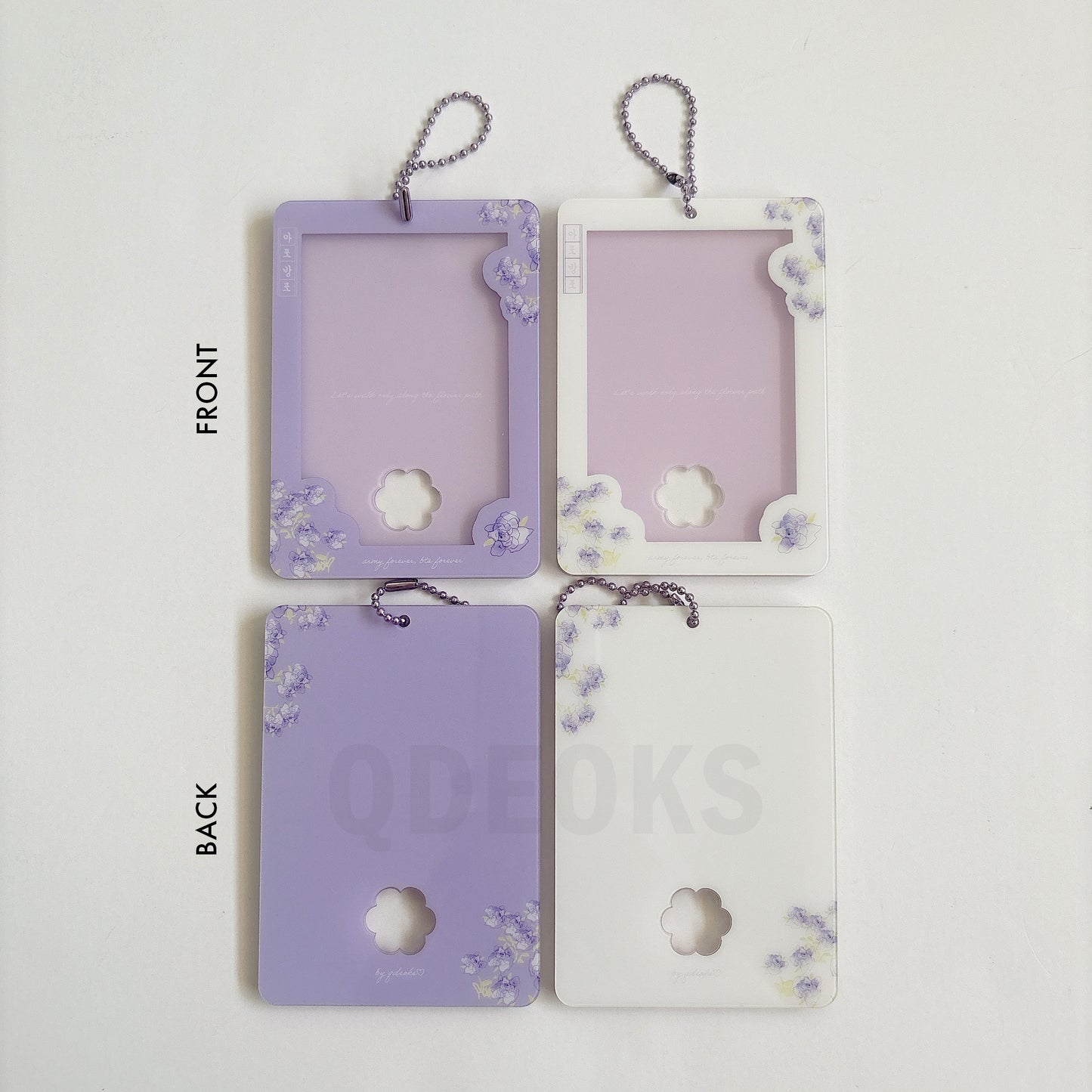 Army Forever, BTS Forever 아포방포 Acrylic Photocard Holder | Purple or White