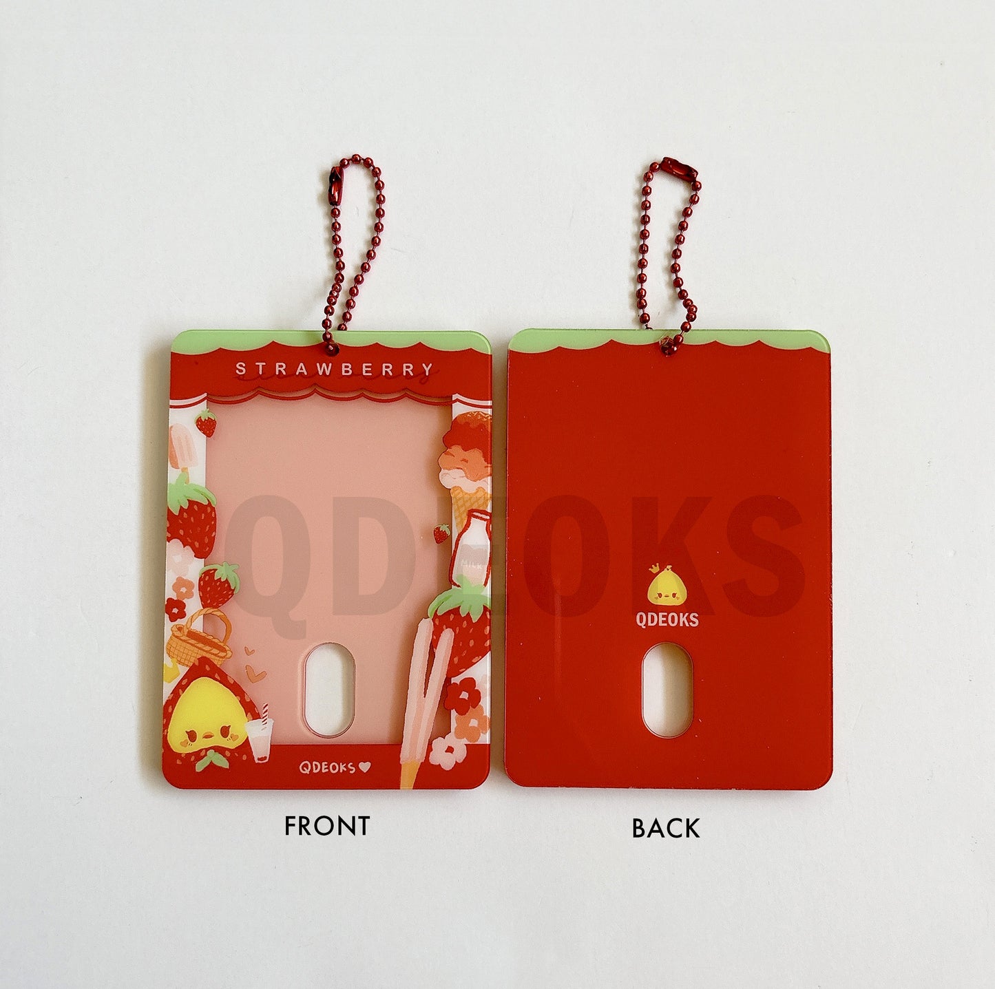 Strawberry Duck Acrylic Photocard Holder